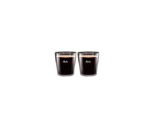 Melitta 2 Espresso Glasses 80 ml, Double-Walled Borosilicate Glass, Microwave safe, Height 9.2 cm