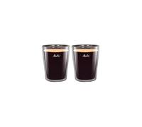 Melitta 2 Lungo Coffee Glasses 200 ml, Double-Walled Borosilicate Glass, Microwave safe, Height 11.1 cm