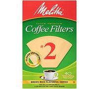 Melitta 612412 #2 Natural Brown Cone Coffee Filters 40 Count