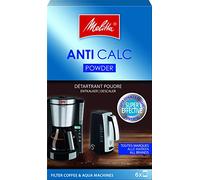 Melitta Anti-Calc Powder Descaler for Filter Coffee Machines, Article 192632, 6 Powder Bags of 20 g Each