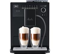Melitta Caffeo CI E970-003, fully automatic coffee machine with milk container, two-chamber bean container, one touch function, pure black