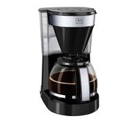 Melitta Filter Coffee Machine with Glass Jug, Easy Top II Model, 1023-04, Black/Brushed Steel, 6762889 Black/Brushed Steel Easy Top II Single