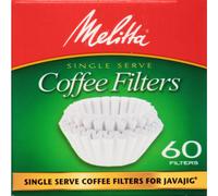 Melitta JavaJig Replacement Single-Serve Paper Coffee Filters White 60 Count