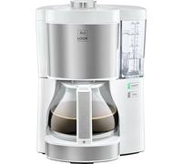 Melitta Look V Perfection 1025-05 Filter Coffee Maker, 10 to 15 Cups, Removable Water Tank and Descaling Program, White/Stainless Steel