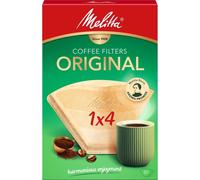 Melitta Original Coffee Filters, 80 per Box, Size 1x4, For Filter Coffee Machines, Natural Brown