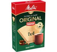 Melitta Gourmet Intense Coffee Filters, 80 per Box, Size 1x4, for Filter Coffee Machines, Natural Brown