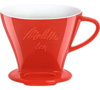 Melitta Porcelain Coffee Filter, 6763135, for Filter Size 1 x 4, Red