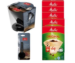 Melitta Pour over 1 X 4 Coffee Filter Cone with spoon and 200 filters size 4