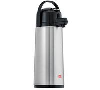 Melitta Pump Pot Vacuum Jug, 2.2L, 18 Cups Stainless Steel Flask, Stainless Steel, Silver/Black
