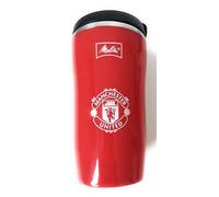 Melitta Red Thermal Travel Mug 250 ML with Manchester United Crest logo in a gift box
