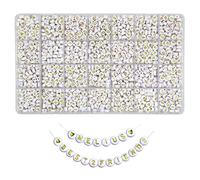 Melius Acrylic Gold Letter Beads, 1450 Pcs 4x7mm Round Alphabet Beads in 28 Grid Box for Jewelry Making, DIY Bracelets, Necklaces, Key Chains, Bracelets