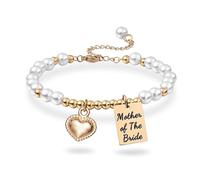 Melix Home Mother of the Bride Bracelets Gifts Pearl Bracelet Wedding Gift for Mom Mama