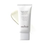 Melixir Vegan Airfit Sunscreen SPF 50, Korean Face Moisturizing Sun Cream for Sensitive Skin, Non Greasy and Unseen, Reef Safe, 50ml