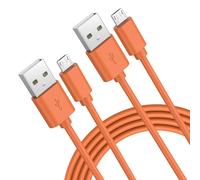 Meliya 2PCS 3.3 Ft Micro Usb Replacement Fast Charging Charger Cable Power Cord Wire for Ring Video Doorbell 2/3/3 Plus/4/Pro/Plus and Camera Battery(Orange) (Orange)