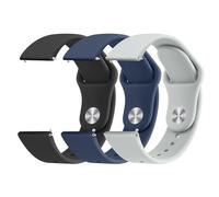 Meliya 3-Pack Bands Compatible for CARBINOX Blaze/X-Ranger/Vesta Smart Watch Bands, 22mm Silicone Replacement Wristband for CARBINOX Smartwatch for Women Men (Black+Navy Blue+Gray)