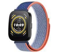 Meliya Band Compatible with Amazfit Bip 5 / Bip 6 Band Women Men Women Men, 22mm Adjustable Soft Nylon Replacement Watch Strap for Amazfit Bip 5 / Bip 6 Smart Watch (Orange Blue)
