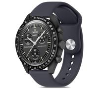 Meliya Bands for Moonswatch Watch, Soft Silicone Strap Compatible with Omega X Swatch Moonswatch Speedmaster/Rolex/SEIKO 20mm Watch, Swatch Omega Moonswatch Speedmaster Watch Replacement Band for
