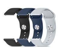 Meliya Compatible for GloryFit Smart Watch Bands, 22mm Silicone Bands for GloryFit T80 T70 T60 T50 P99 P98 Smart Watch Replacement Sport Wristbands for Women Men (Black+Navy Blue+Gray)