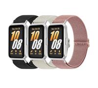 Meliya Elastic Nylon Straps for Samsung Galaxy Fit 3,3Pack Stretchy Adjustable Fabric Breathable Replacement Wristband for Galaxy Fit 3 Strap