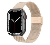 Meliya Milanese Loop Compatible with Apple Watch Bands for Women 38mm 40mm 41mm 42mm 44mm 45mm 46mm 49mm, Stainless Steel Magnetic Mesh Strap for iWatch Series 10 9 8 7 6 5 4 3 2 1 SE (Rose Gold, 38