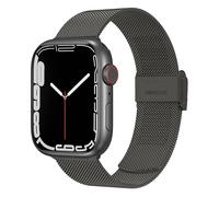 Meliya Milanese Loop Compatible with Apple Watch Bands for Women 38mm 40mm 41mm 42mm 44mm 45mm 46mm 49mm, Stainless Steel Magnetic Mesh Strap for iWatch Series 10 9 8 7 6 5 4 3 2 1 SE (Space Grey, 44