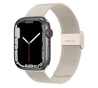 Meliya Milanese Loop Compatible with Apple Watch Bands for Women 38mm 40mm 41mm 42mm 44mm 45mm 46mm 49mm, Stainless Steel Magnetic Mesh Strap for iWatch Series 10 9 8 7 6 5 4 3 2 1 SE (Starlight, 44