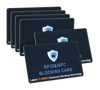 Meliya RFID Blocking Cards 6 Pack, NFC Contactless Bank Debit Credit Card Protector, Anti-Theft Wallet Shield for Passport & ID, Ultra Slim Full Protection Blocker