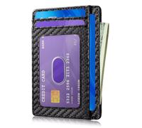 Meliya Slim RFID Blocking Wallet for Men, Front Pocket Minimalist Leather Credit Card Holder Wallet for Women, Holds up to 7 Cards and Bank Notes, Ideal for Travel