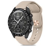 Meliya - Soft Silicone Watch Straps for Moonswatch, Compatible with Omega X Swatch Speedmaster/Rolex/SEIKO 20mm, Replacement Strap, One Sizew, Silicone, No gemstones.