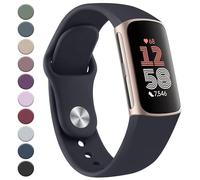 Meliya Strap for Fitbit Charge 6 for Women Men, Silicone Replacement Sport Replacement Wristband Compatible with Charge 5