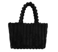 Meliyya Women's Cuddly Handbag Winter Tote Bag Warm Fluffy Shoulder Bag Large Women's Bag Plush Shopper Made of Faux Fur for University Work Girls School, 07377 Black