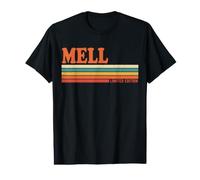 MELL Personalized First Name Vintage Stripes Value Graphic T-Shirt