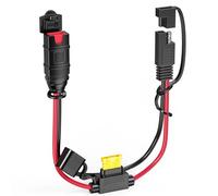 Mellbree - 1 ft SAE extension cord compatible with NOCO Genius smart battery chargers, 14AWG heavy duty SAE connector cable, 20A fuse waterproof plug for