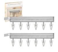 Mellbree 2-Pack Sock Peg Hanger for Heated Airers, 6-Peg 30cm Heated Airers Sock Dryer with Hooks, Sturdy Clips for Socks/Lingerie, Ideal for Travel & Home