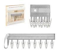 Mellbree 2-Pack Sock Peg Hanger for Heated Airers, 8-Peg 40cm Heated Airers Sock Dryer with Hooks, Sturdy Clips for Socks/Lingerie, Ideal for Travel & Home