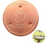 Mellbree Bird Bath Cleaner Copper Plate - 14 Days Clear Water, 99.99% Pure Copper - Safe Water Cleaning, for Bird Bath & Fountain (Pack of 1)