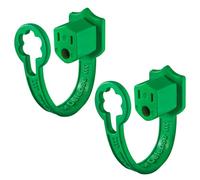 Mellbree Outdoor Plug Cover 2 Pack, Heavy-Duty Waterproof Crush-Proof Extension Cord Protector for 2&3 Prong 120V - Weatherproof for Block Heaters, Christmas Lights, Job Sites, Marine, RV, Green