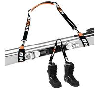 Mellbree Ski Straps for Carry, Ski Carrier Strap for Snowboard, Pole and Boot Carry Sling Straps with Cushioned Shoulder Adjustable for Family Men Women & Kids Skiing Gear Equipment Accessories Gifts