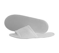 Mellcrest Disposable White Open Toe Slippers - 5 Pairs | Budget Hotel Guest Slippers for B&Bs, Spas & Hospitality Use
