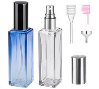 MELLIEX 2 Pieces Glass Perfume Bottler Clear Empty Perfume Diffuser Refillable Portable Spray Bottle with Fine Mist for Daily Business Travel, 20ml