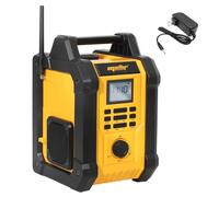 Mellif Construction Site Radio Speaker, Compatible with DeWalt 20V MAX Battery, IPX54 Waterproof Portable Wireless Stereo, Strong Signal Reception, AM/FM, TWS, 100ft Range, AC/DC Operated (Only