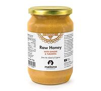 Mellona 100% Raw & Natural Creamy Golden Honey With Ginger & Turmeric, Unheated & Unfiltered, 1KG