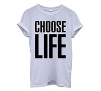 Mellor Design Choose Life Unisex T-Shirt Men Women 80's Funny Nerd Geek White