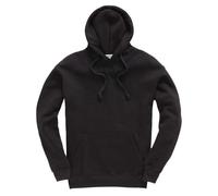 Mellor Design Plain Pullover Hoodie Hooded Top Unisex Mens Ladies Hooded Sweatshirts Black, XXL