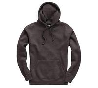 Mellor Design Plain Pullover Hoodie Hooded Top Unisex Mens Ladies Hooded Sweatshirts Dark Heather Grey, XL