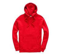 Mellor Design Plain Pullover Hoodie Hooded Top Unisex Mens Ladies Hooded Sweatshirts Red, S