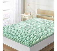 Mellow 1.5 Inch 5-Zone Memory Foam Mattress Topper, Calming Aloe Infusion, CertiPUR-US Certified, Queen