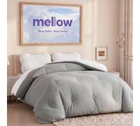 Mellow Marshmellow Comforter - Extra Fluffy Double-Stuffed Down Alternative Duvet Insert, All-Season Temperature Balancing, Oeko-TEX Fabric, Box Stitch, Machine Washable (Gray, King/Cali King)