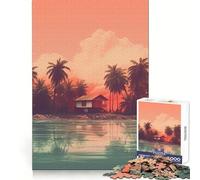 Mellow Tropical Travels 1000 Piece Jigsaw Puzzle for Teenagers Logic Fun High Def Print Home Enjoyable Ideal Decor (38x52cm)