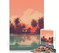 Mellow Tropical Travels 1000 Piece Jigsaw Puzzles- Enjoyable Game Bright Color Family Enjoyable Perfect Art (38x26cm)
